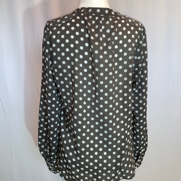 J Crew grey polka dot size 6 blouse - Picture 3 of 8